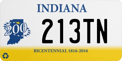 IN license plate 213TN