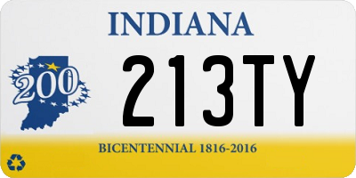 IN license plate 213TY