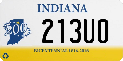 IN license plate 213UO