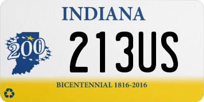 IN license plate 213US