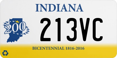 IN license plate 213VC