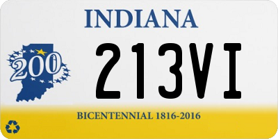 IN license plate 213VI