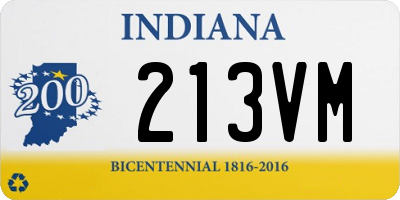 IN license plate 213VM