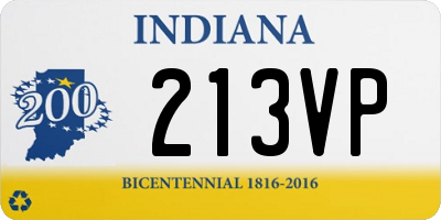 IN license plate 213VP