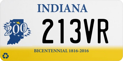 IN license plate 213VR