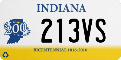IN license plate 213VS