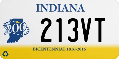 IN license plate 213VT