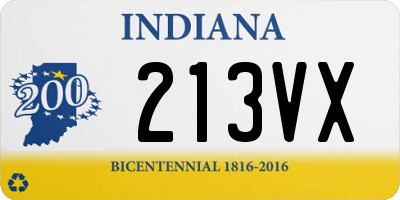 IN license plate 213VX