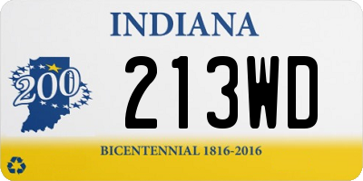 IN license plate 213WD