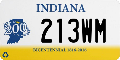 IN license plate 213WM