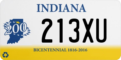 IN license plate 213XU