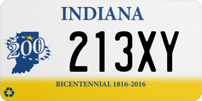 IN license plate 213XY