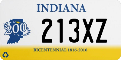 IN license plate 213XZ