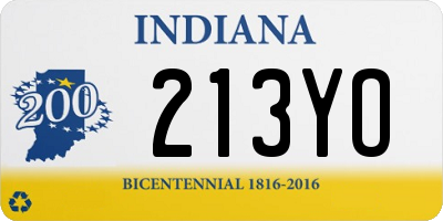 IN license plate 213YO