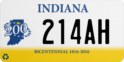 IN license plate 214AH