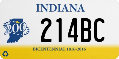 IN license plate 214BC