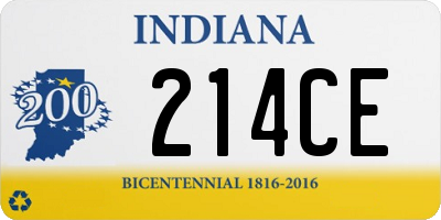 IN license plate 214CE