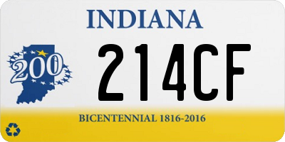 IN license plate 214CF