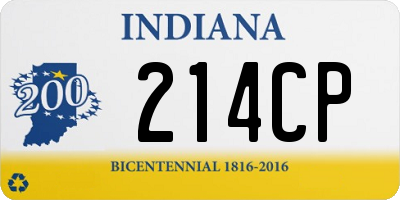 IN license plate 214CP