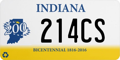 IN license plate 214CS