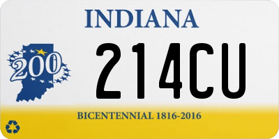 IN license plate 214CU