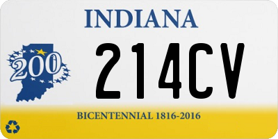 IN license plate 214CV