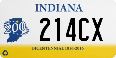 IN license plate 214CX