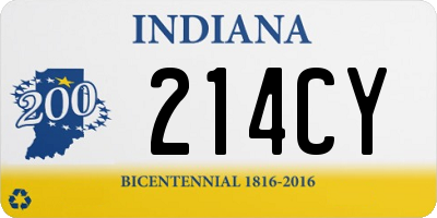 IN license plate 214CY