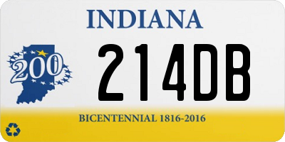 IN license plate 214DB