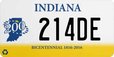 IN license plate 214DE