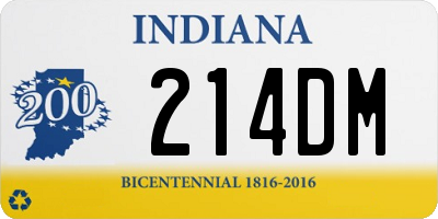 IN license plate 214DM