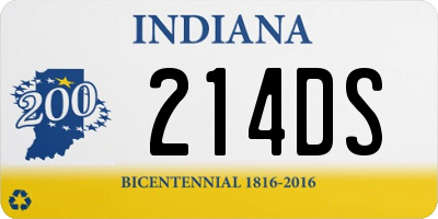 IN license plate 214DS