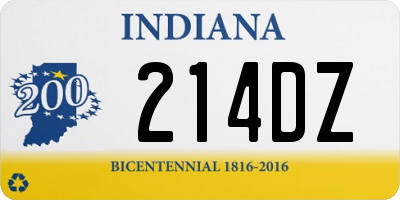 IN license plate 214DZ