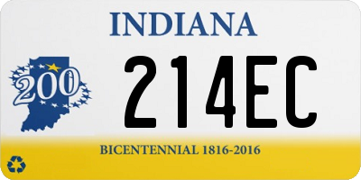 IN license plate 214EC