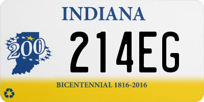 IN license plate 214EG