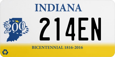 IN license plate 214EN