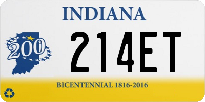 IN license plate 214ET