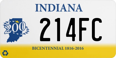 IN license plate 214FC