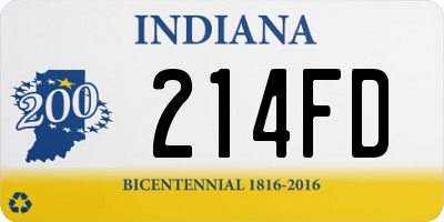 IN license plate 214FD