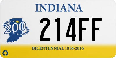 IN license plate 214FF