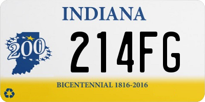 IN license plate 214FG