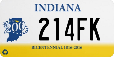 IN license plate 214FK