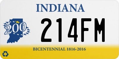 IN license plate 214FM