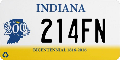 IN license plate 214FN