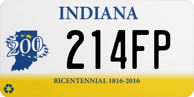 IN license plate 214FP