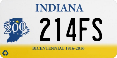 IN license plate 214FS