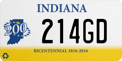 IN license plate 214GD