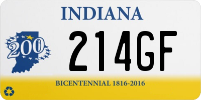 IN license plate 214GF