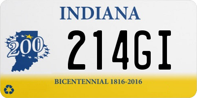 IN license plate 214GI