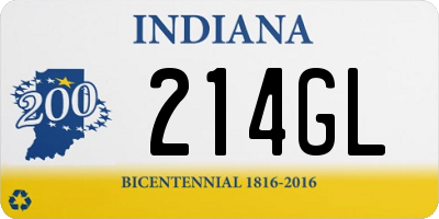 IN license plate 214GL